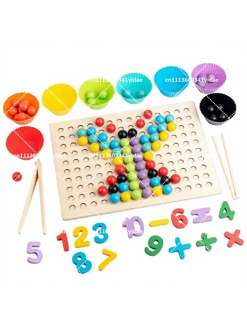 Kids Education Number - Houten kralen met bijpassende cijfers Cognitief