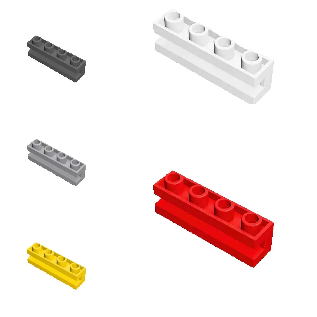 Kids Education Channel - 100pcs 2653 Gemodificeerde 1x4 Met Kanaal