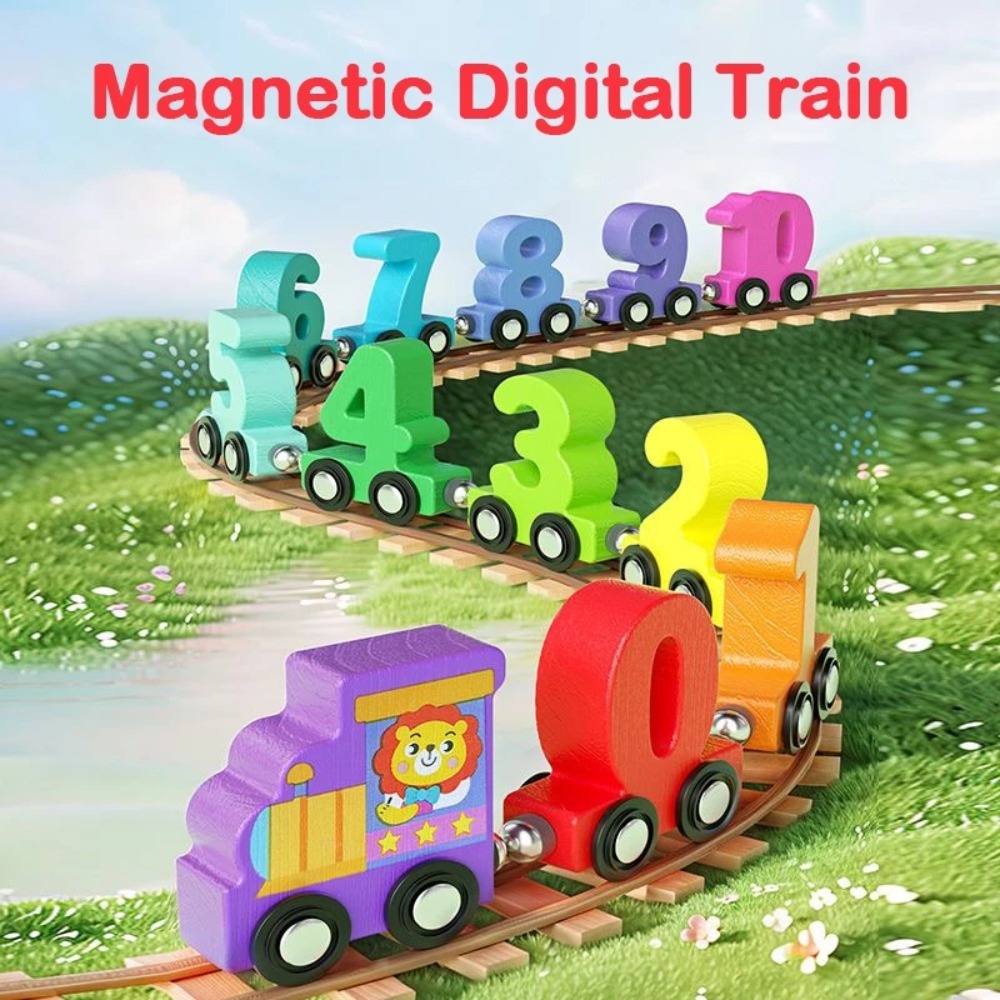 Kids Education Number - 1set 0-10 Nummer Digitale Treinspeelgoed Kleurrijk