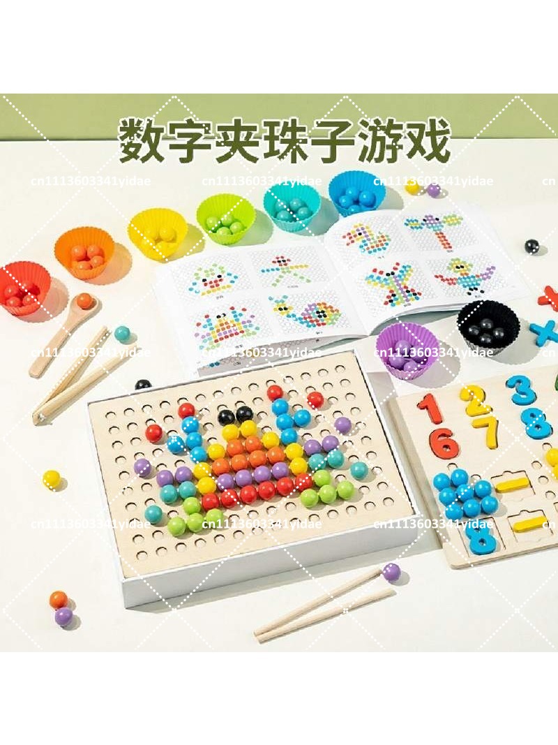 Houten kralen met bijpassende  - Kids Education Number recensie en prijs