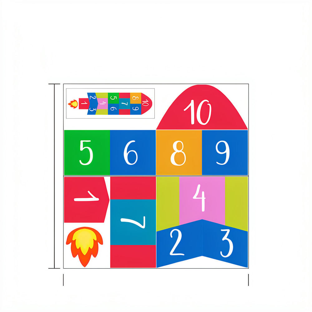 Educatieve raket-hopschop-muur - Kids Education Number recensie en prijs